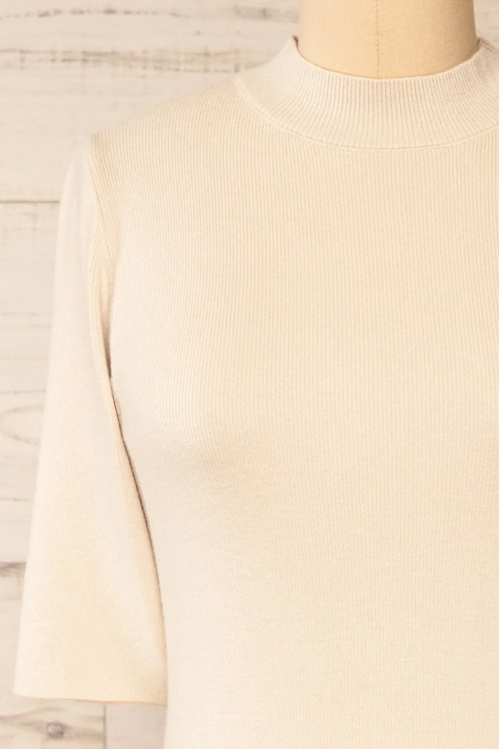 Palermo Ivory | Short Sleeve Mock Neck Top sold by Boutique 1861 product image thumbnail 3