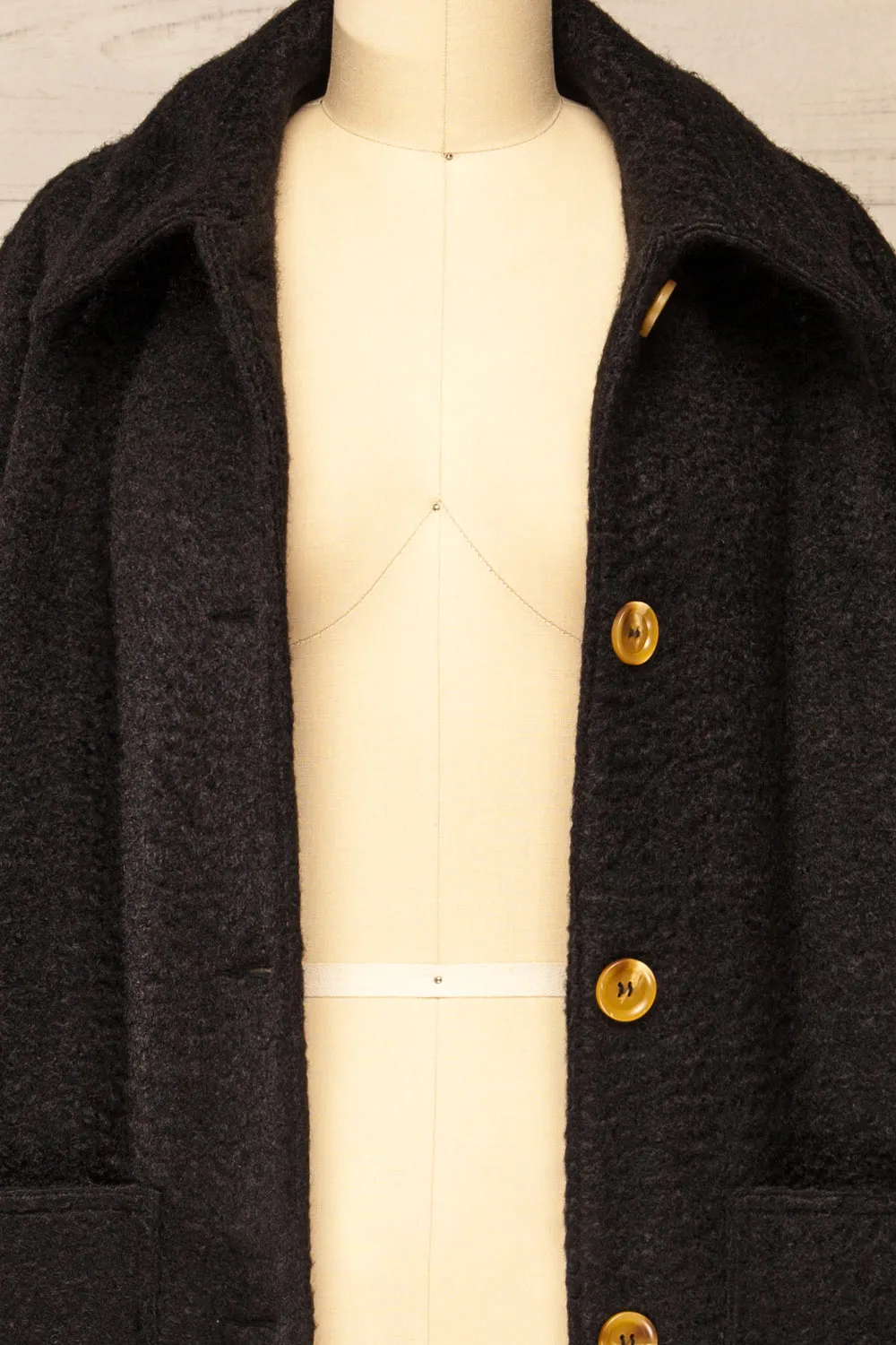 Wayward Black | Long Coat w/ Large Pockets sold by Boutique 1861 product image thumbnail 2