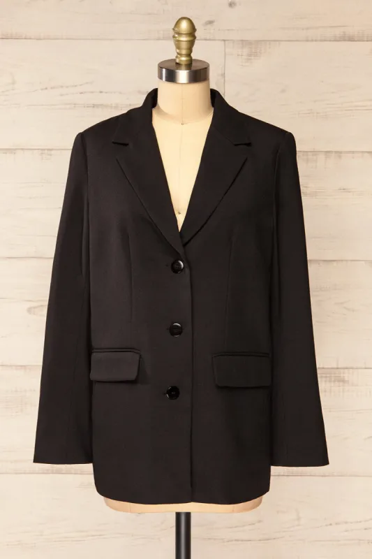 Gurzow Black | Oversized Long Blazer sold by Boutique 1861