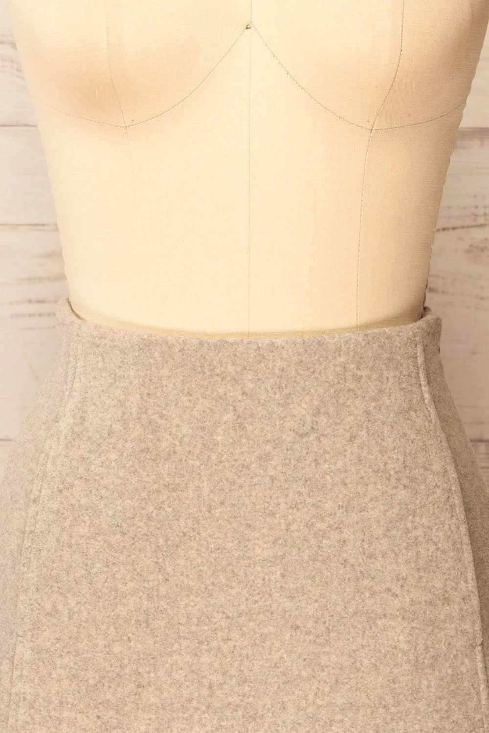 Aberforth Grey | Short Felt Skirt w/ Pockets sold by Boutique 1861 product image thumbnail 2
