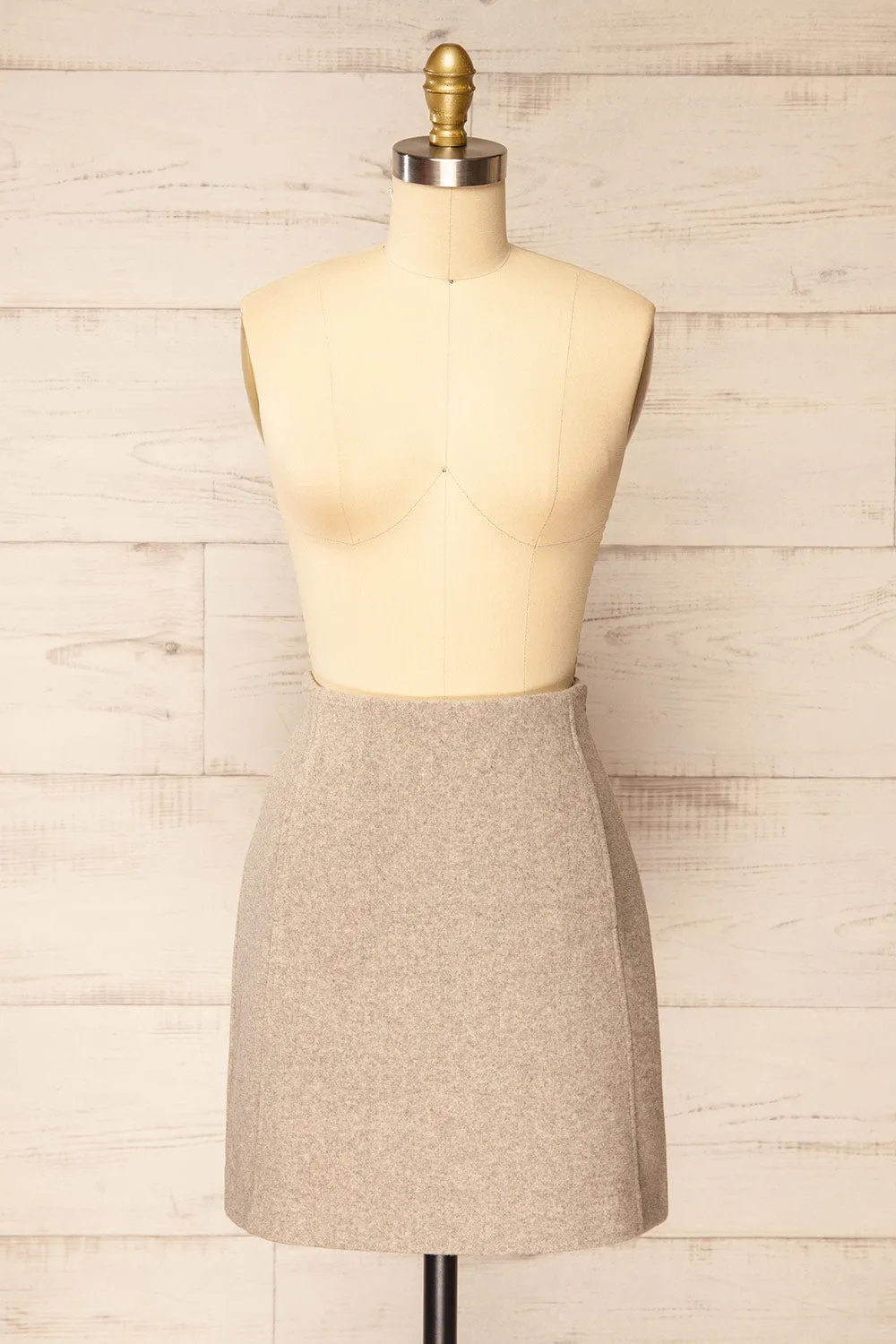 Aberforth Grey | Short Felt Skirt w/ Pockets sold by Boutique 1861