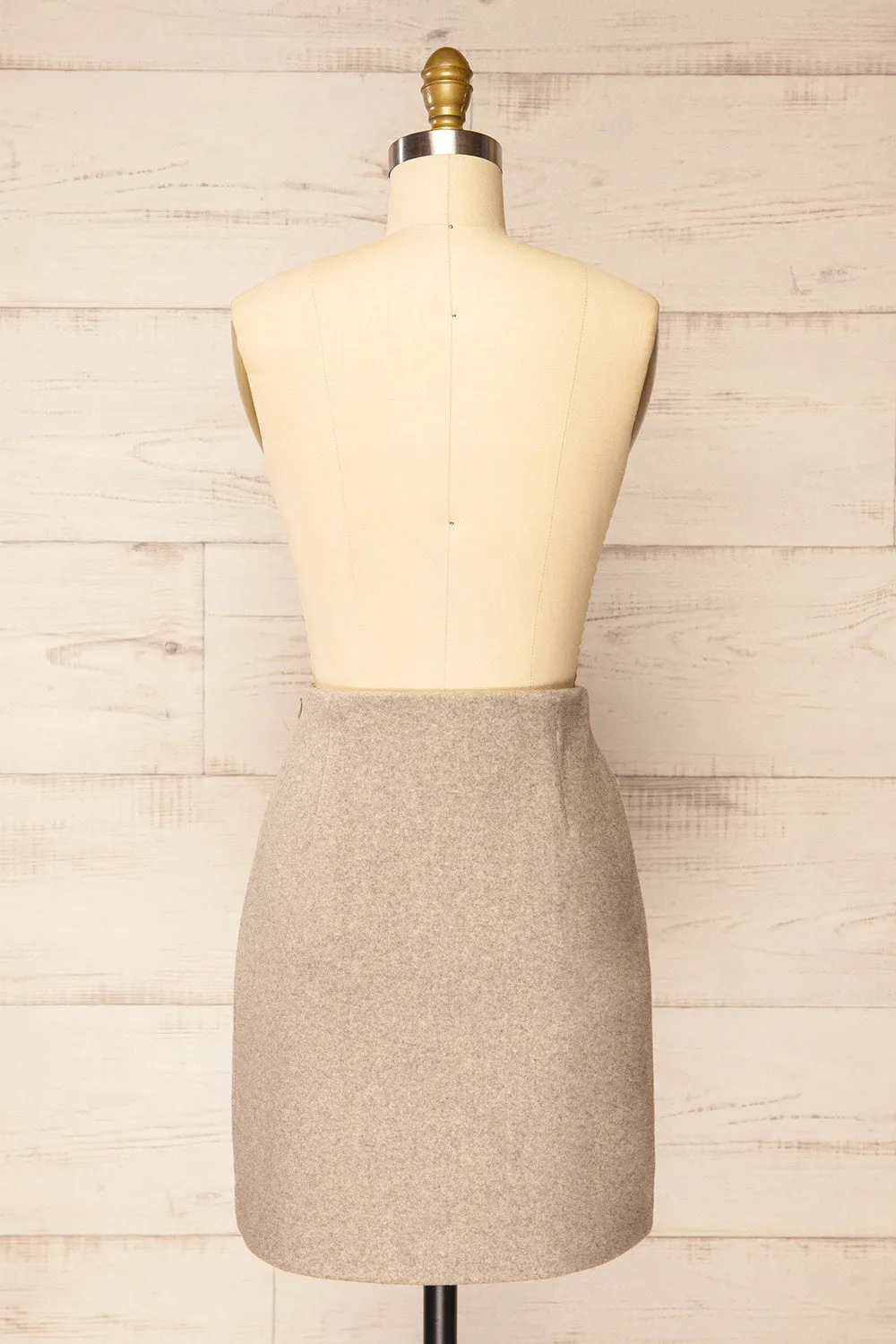 Aberforth Grey | Short Felt Skirt w/ Pockets sold by Boutique 1861 product image thumbnail 5