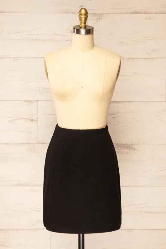 Aberforth Black | Short Felt Skirt w/ Pockets sold by Boutique 1861