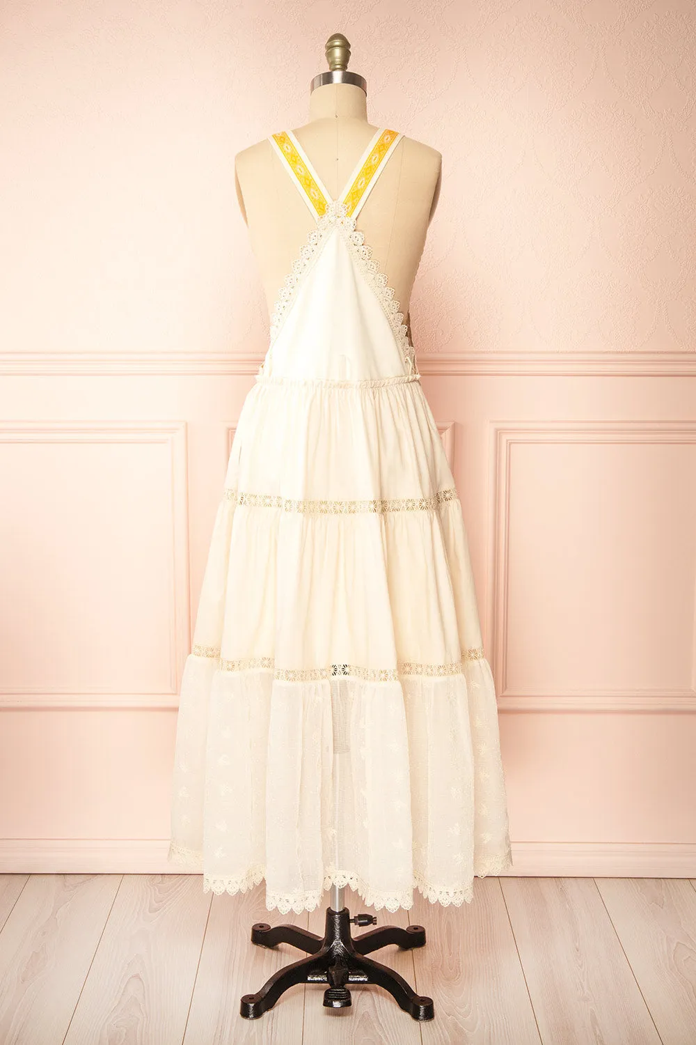 Hoolin | Maxi Ivory Overall Dress sold by Boutique 1861 product image thumbnail 5