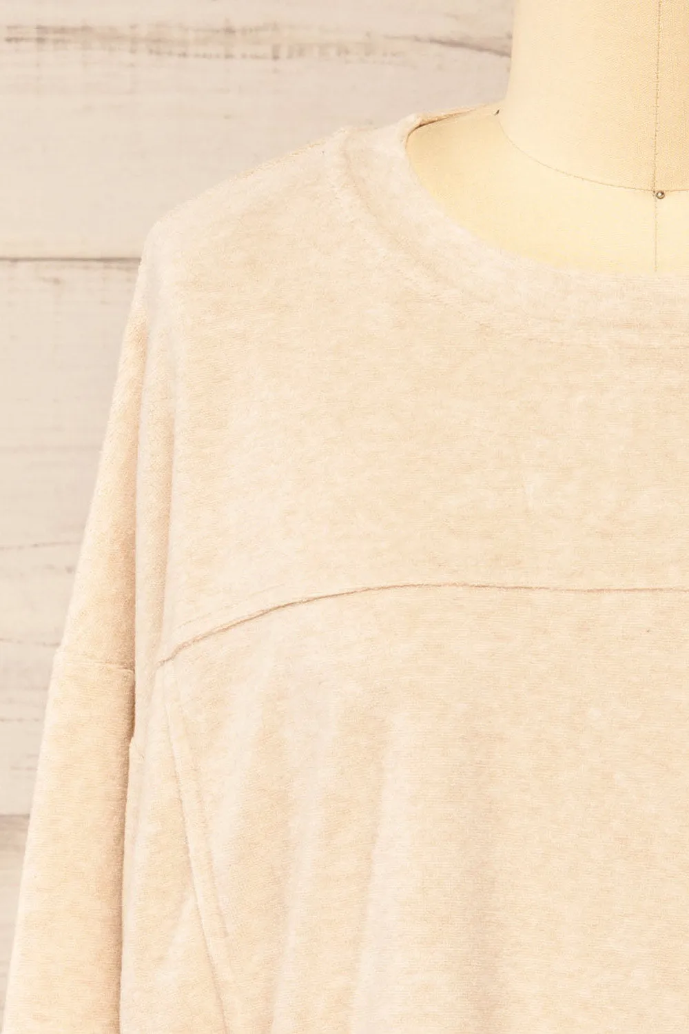 Qarth Beige | Oversized Round Neck Sweater sold by Boutique 1861 product image thumbnail 2