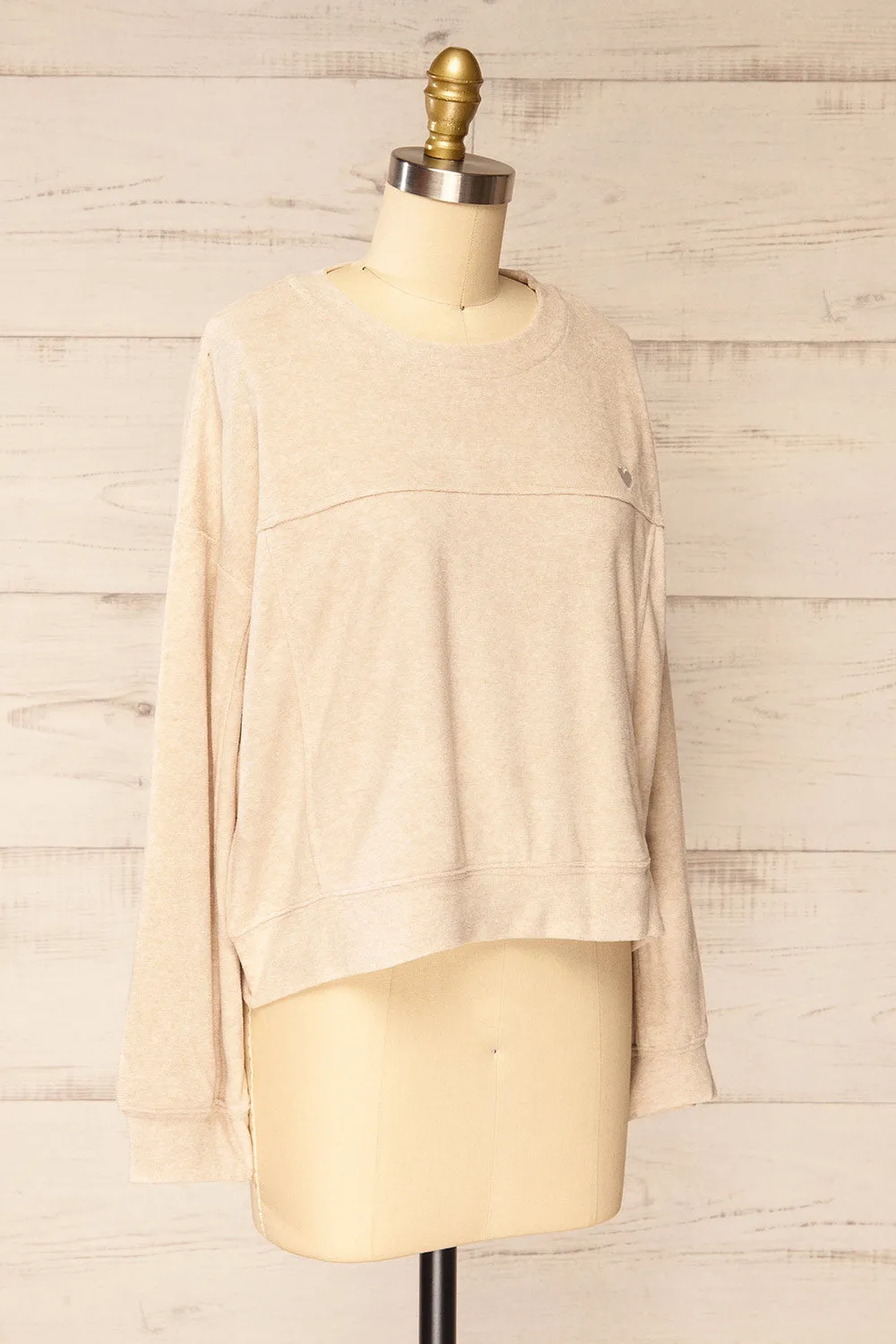 Qarth Beige | Oversized Round Neck Sweater sold by Boutique 1861 product image thumbnail 3