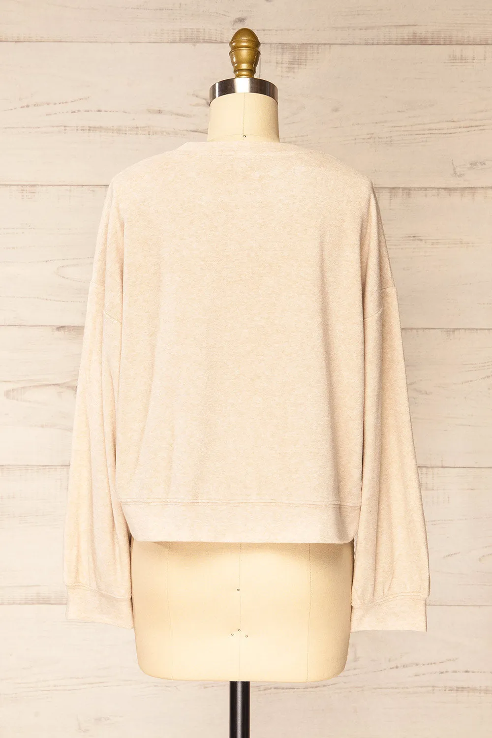 Qarth Beige | Oversized Round Neck Sweater sold by Boutique 1861 product image thumbnail 5