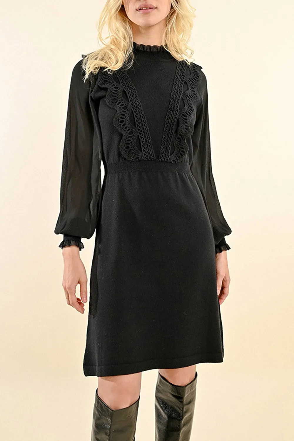 Rakvere | Short Black Dress w/ Long Sleeves sold by Boutique 1861 product image thumbnail 2