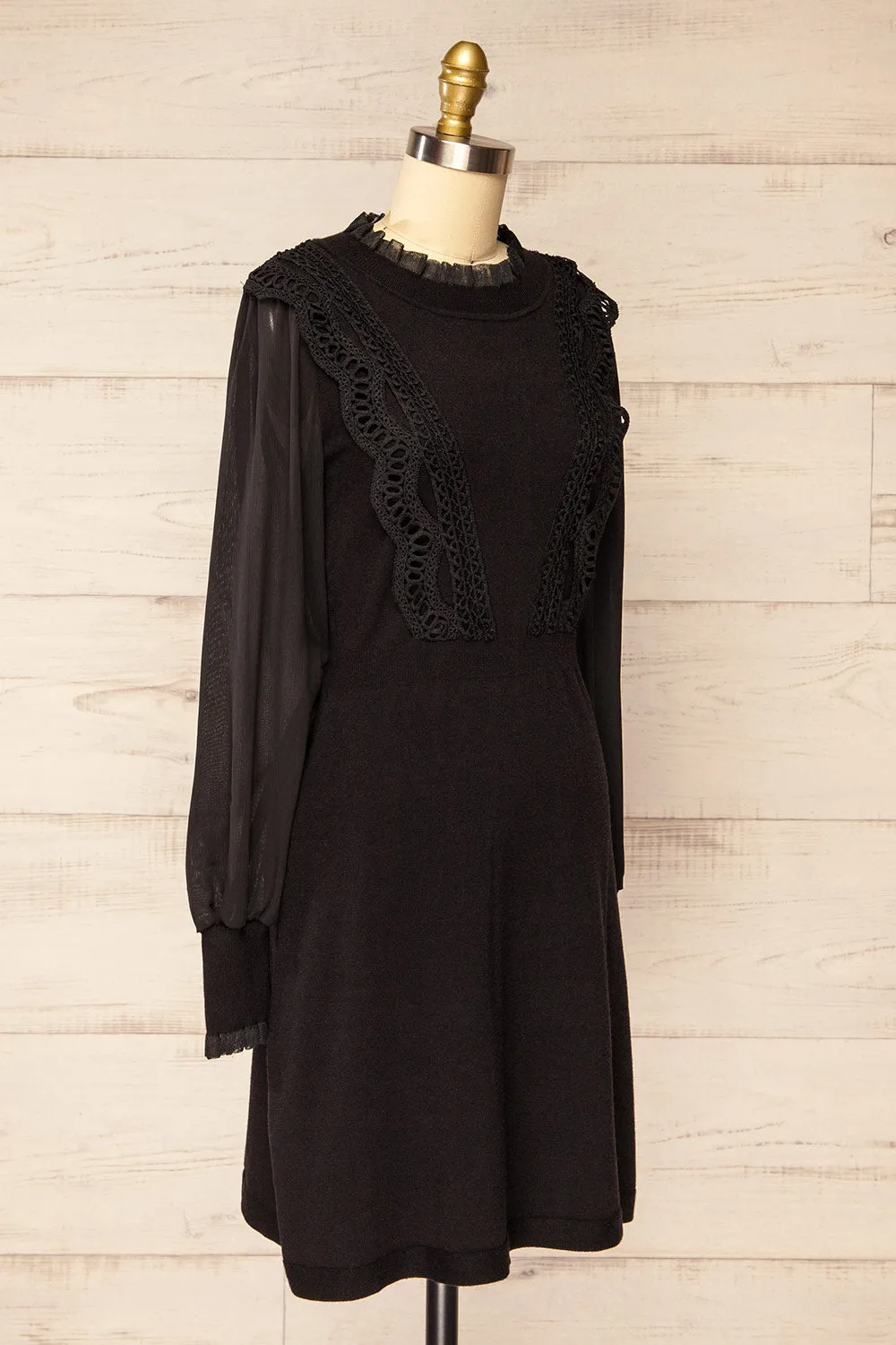 Rakvere | Short Black Dress w/ Long Sleeves sold by Boutique 1861 product image thumbnail 4