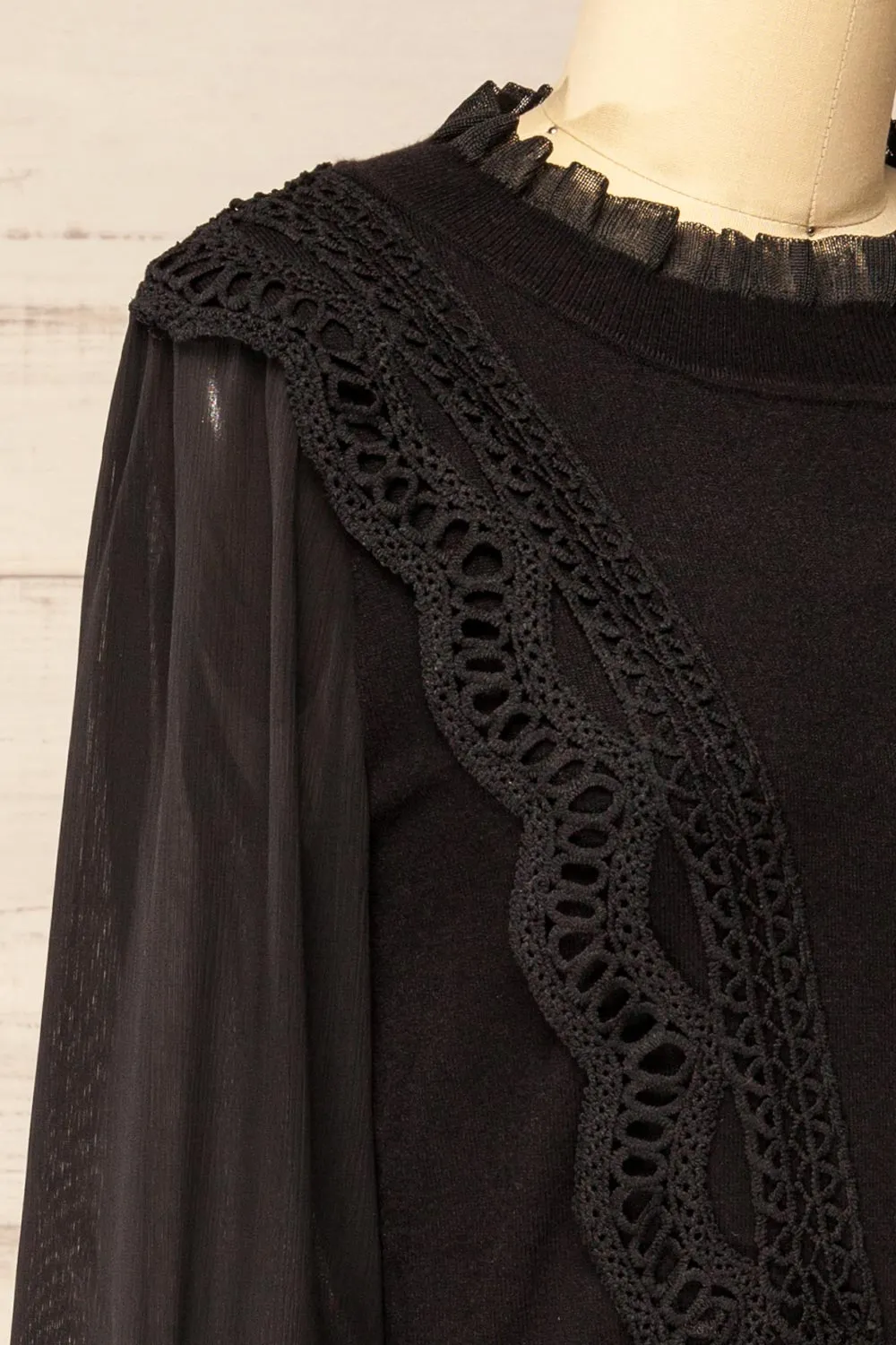 Rakvere | Short Black Dress w/ Long Sleeves sold by Boutique 1861 product image thumbnail 5