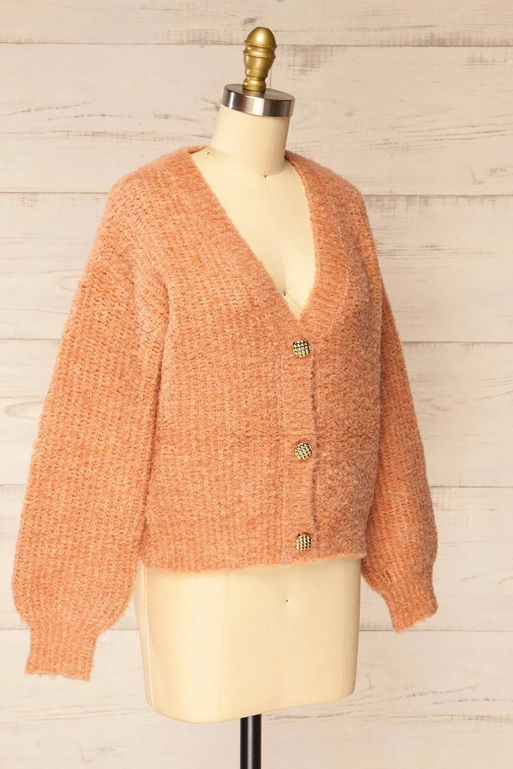 Zuper Orange | Fuzzy Cardigan sold by Boutique 1861 product image thumbnail 4