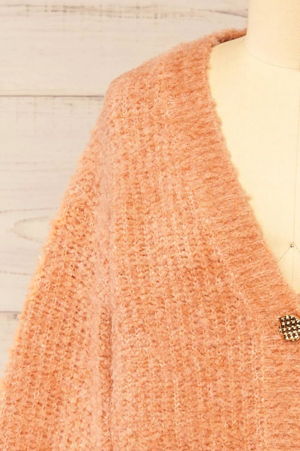 Zuper Orange | Fuzzy Cardigan sold by Boutique 1861 product image thumbnail 3
