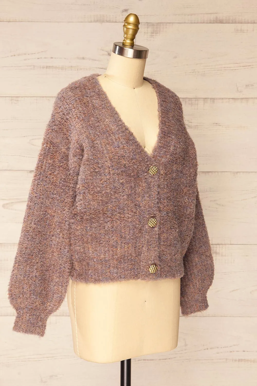 Zuper Mauve | Fuzzy Cardigan sold by Boutique 1861 product image thumbnail 4