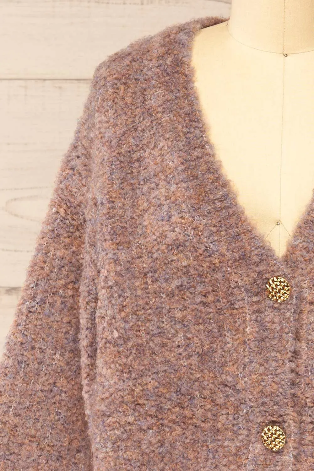 Zuper Mauve | Fuzzy Cardigan sold by Boutique 1861 product image thumbnail 3