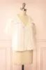 Oceana | Ivory Blouse w/ Lace Trim sold by Boutique 1861