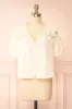 Oceana | Ivory Blouse w/ Lace Trim sold by Boutique 1861
