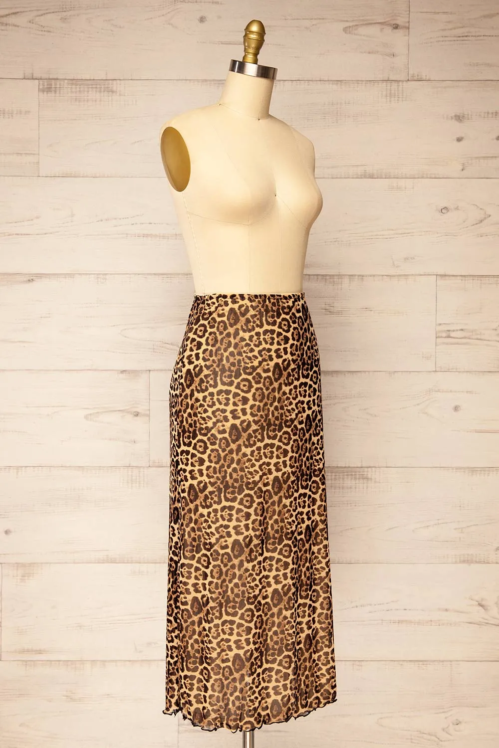 Zyran | Long Leopard Print Skirt sold by Boutique 1861 product image thumbnail 3