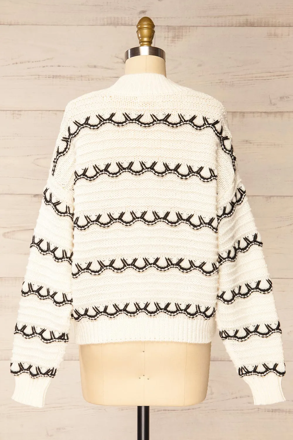 Alfreton Ivory | Mock Neck Knit Sweater sold by Boutique 1861 product image thumbnail 5