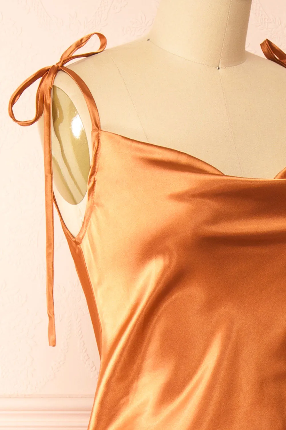 Elyse Rust | Cowl Neck Midi Dress sold by Boutique 1861 product image thumbnail 4