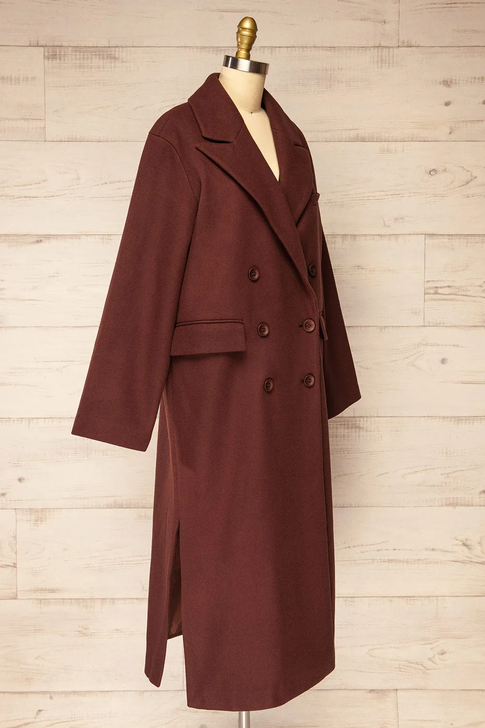 Mchinji | Long Brown Felt Coat sold by Boutique 1861 product image thumbnail 5