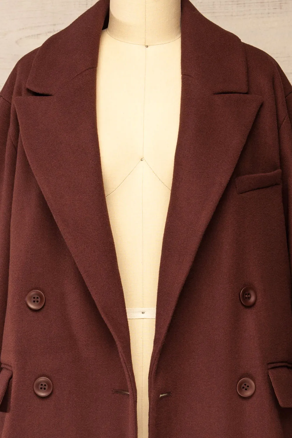 Mchinji | Long Brown Felt Coat sold by Boutique 1861 product image thumbnail 2