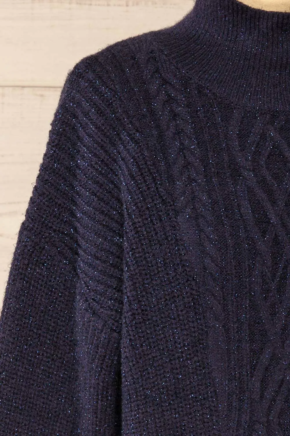 Waterbury | Sparkling Navy Turtleneck Sweater sold by Boutique 1861 product image thumbnail 5