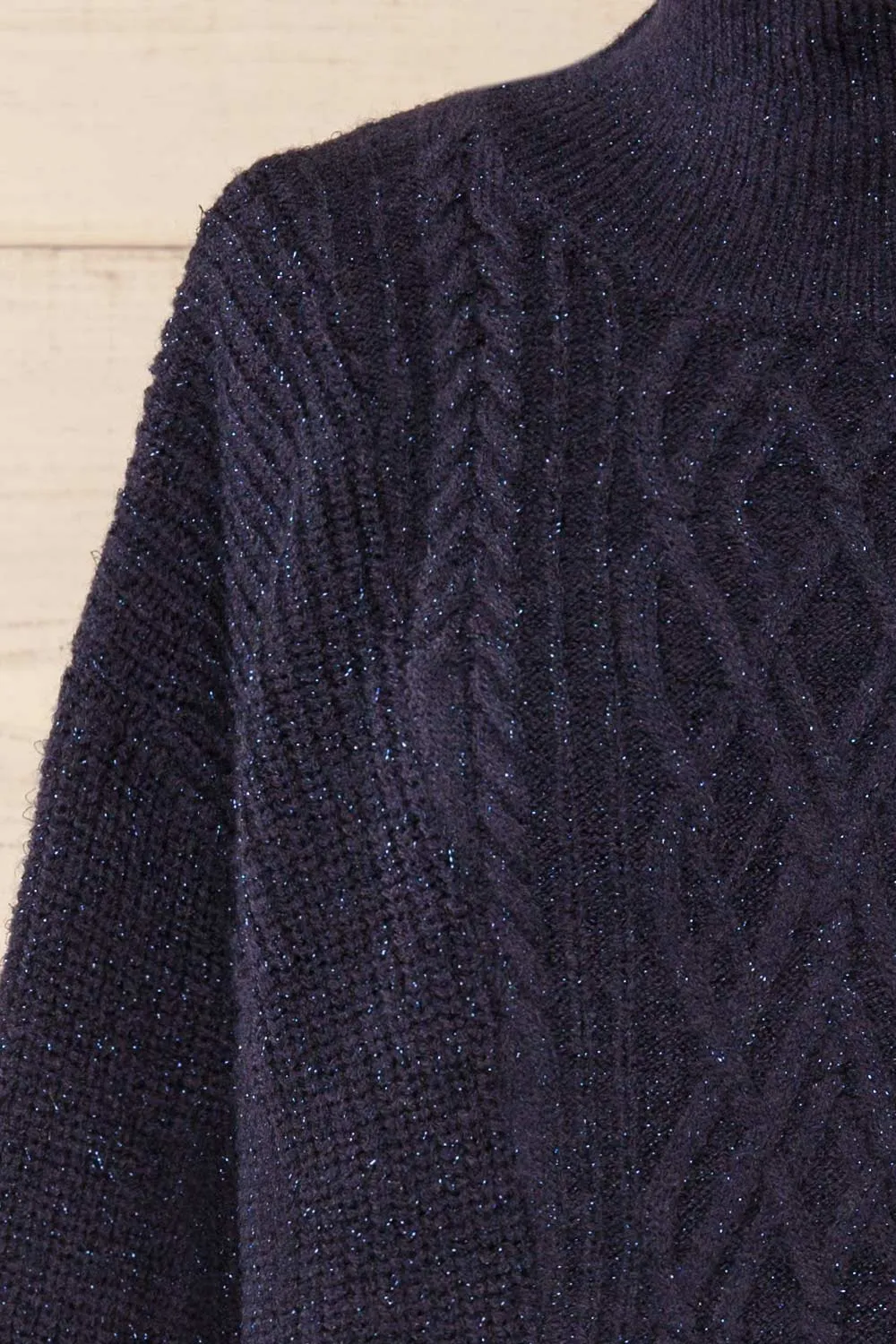 Waterbury | Sparkling Navy Turtleneck Sweater sold by Boutique 1861 product image thumbnail 3
