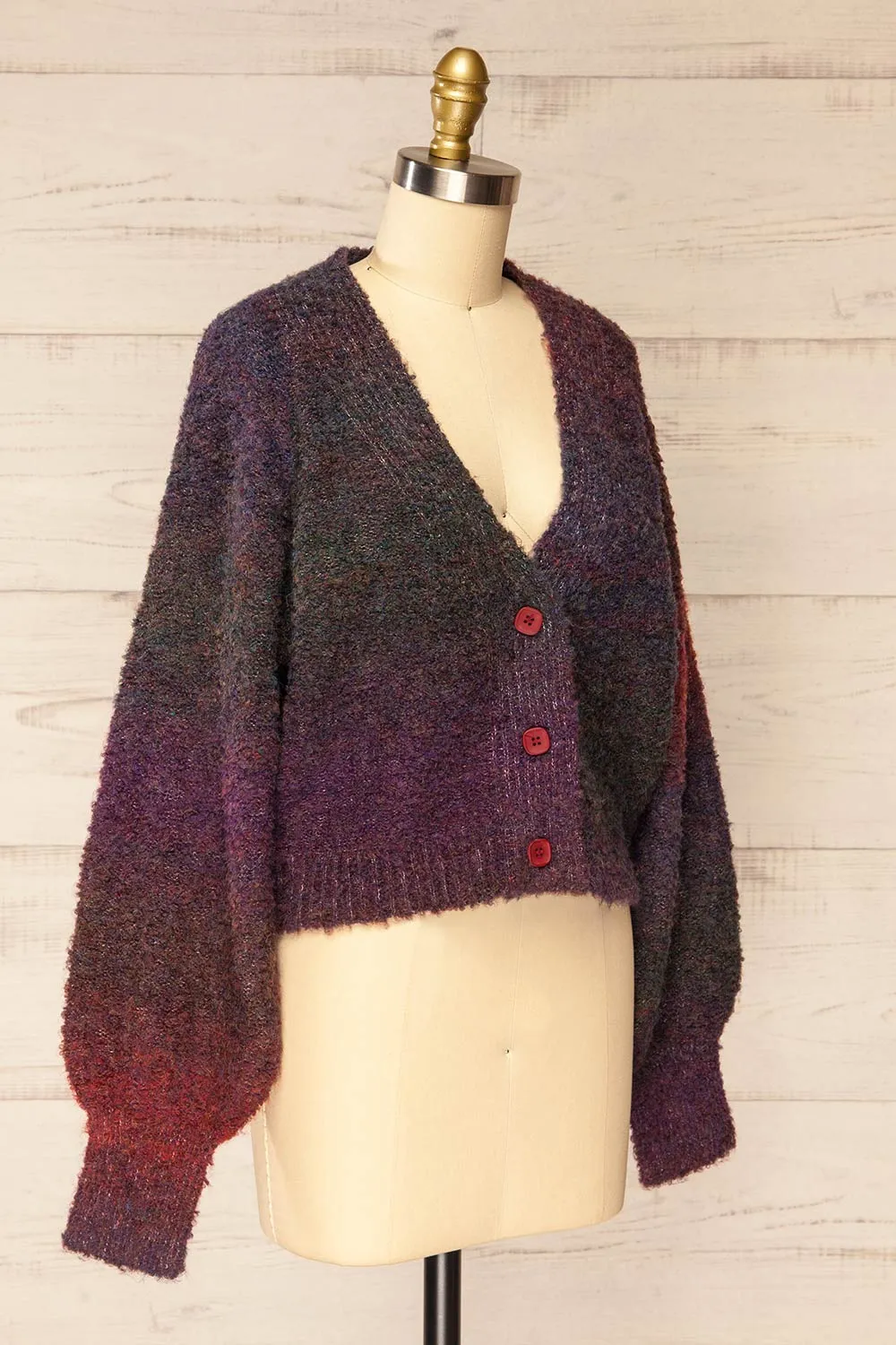 Zadigg | Cropped Multicoloured Cardigan w/ Red Buttons sold by Boutique 1861 product image thumbnail 4