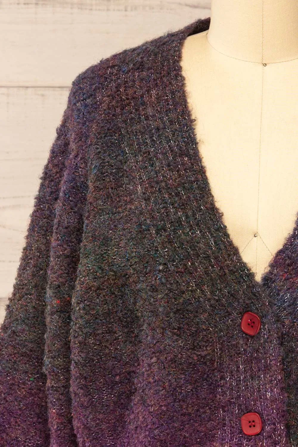 Zadigg | Cropped Multicoloured Cardigan w/ Red Buttons sold by Boutique 1861 product image thumbnail 3