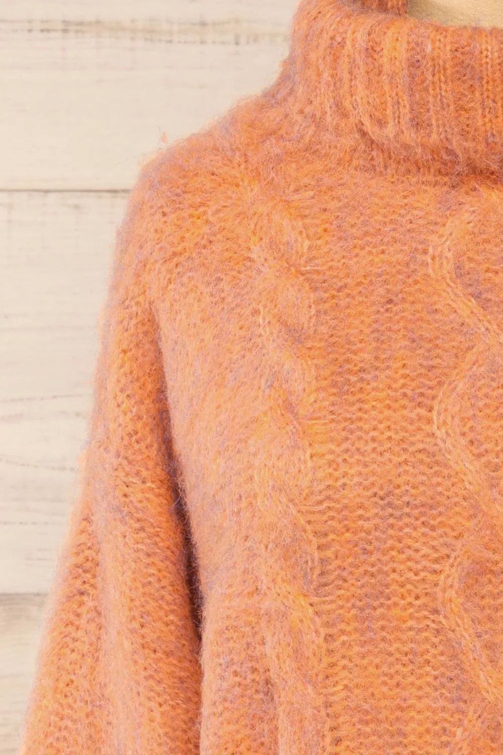 Seattle Rust | Fuzzy Knit Turtleneck Sweater sold by Boutique 1861 product image thumbnail 3