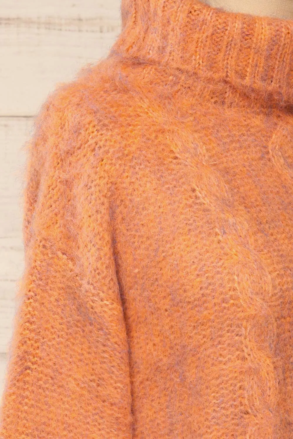 Seattle Rust | Fuzzy Knit Turtleneck Sweater sold by Boutique 1861 product image thumbnail 5