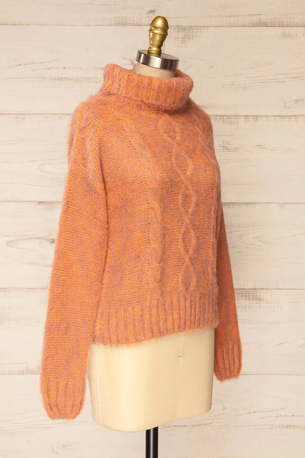 Seattle Rust | Fuzzy Knit Turtleneck Sweater sold by Boutique 1861 product image thumbnail 4