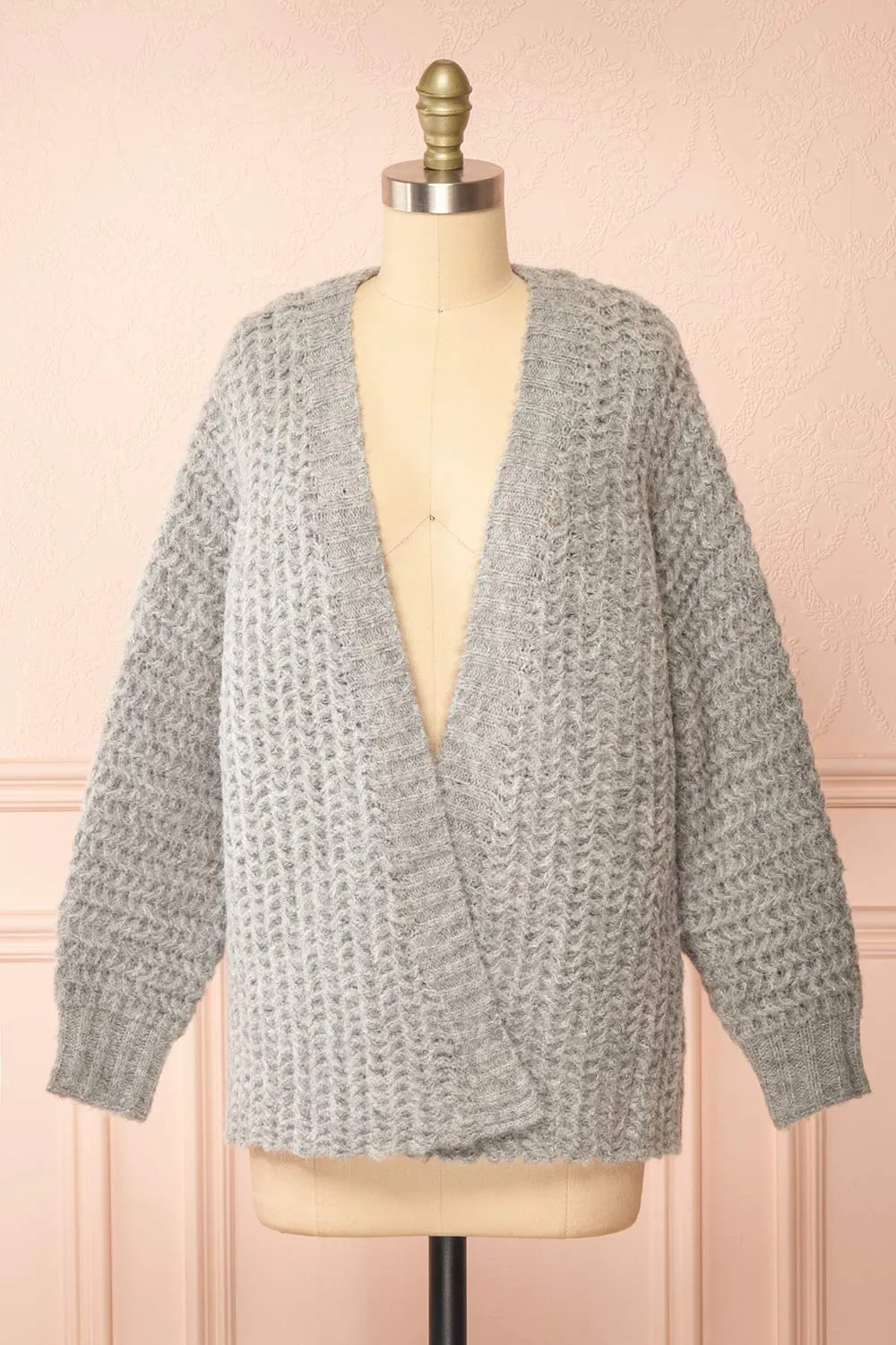Francoise Grey | Knit Open-Front Cardigan sold by Boutique 1861