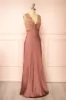 Evara Mauve | Maxi Satin Slip Dress w/ Lace sold by Boutique 1861