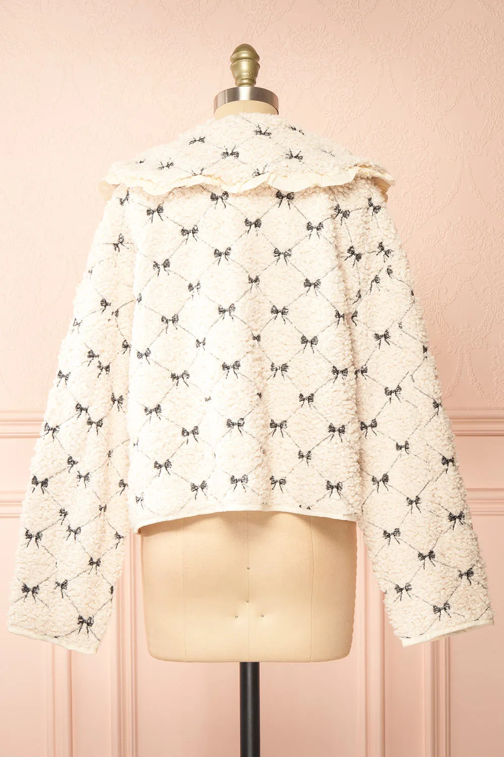 Heira | Ivory Sherpa Jacket w/ Peter Pan Collar sold by Boutique 1861 product image thumbnail 5