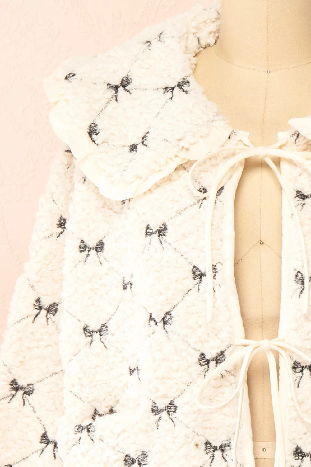 Heira | Ivory Sherpa Jacket w/ Peter Pan Collar sold by Boutique 1861 product image thumbnail 2