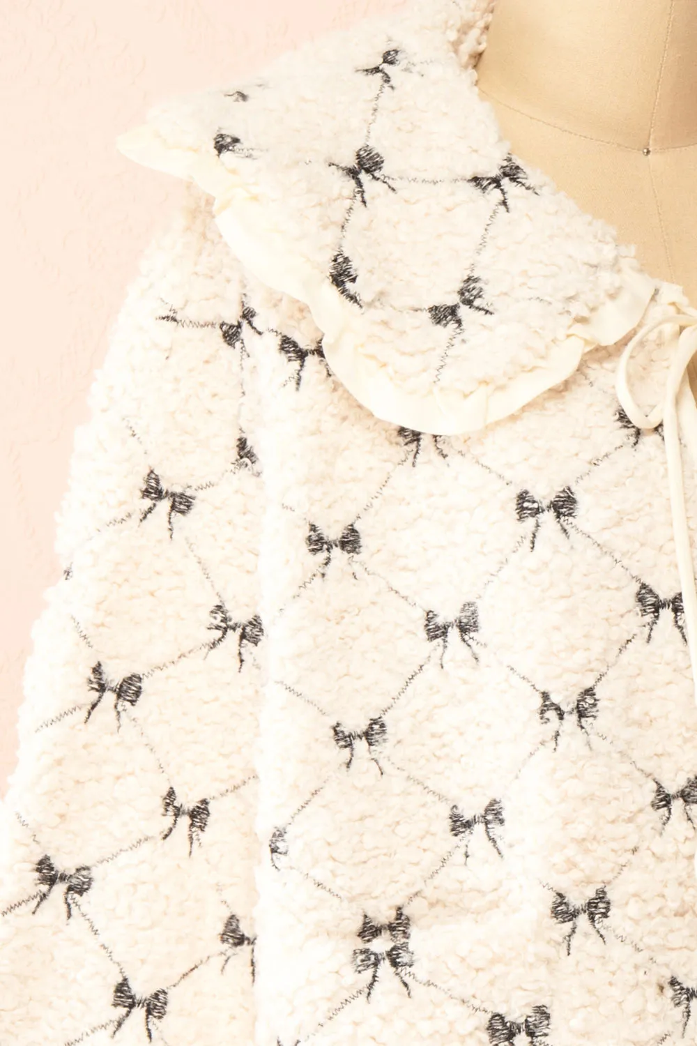 Heira | Ivory Sherpa Jacket w/ Peter Pan Collar sold by Boutique 1861 product image thumbnail 4