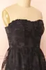 Arhea | Black Bustier Floral Midi Dress sold by Boutique 1861