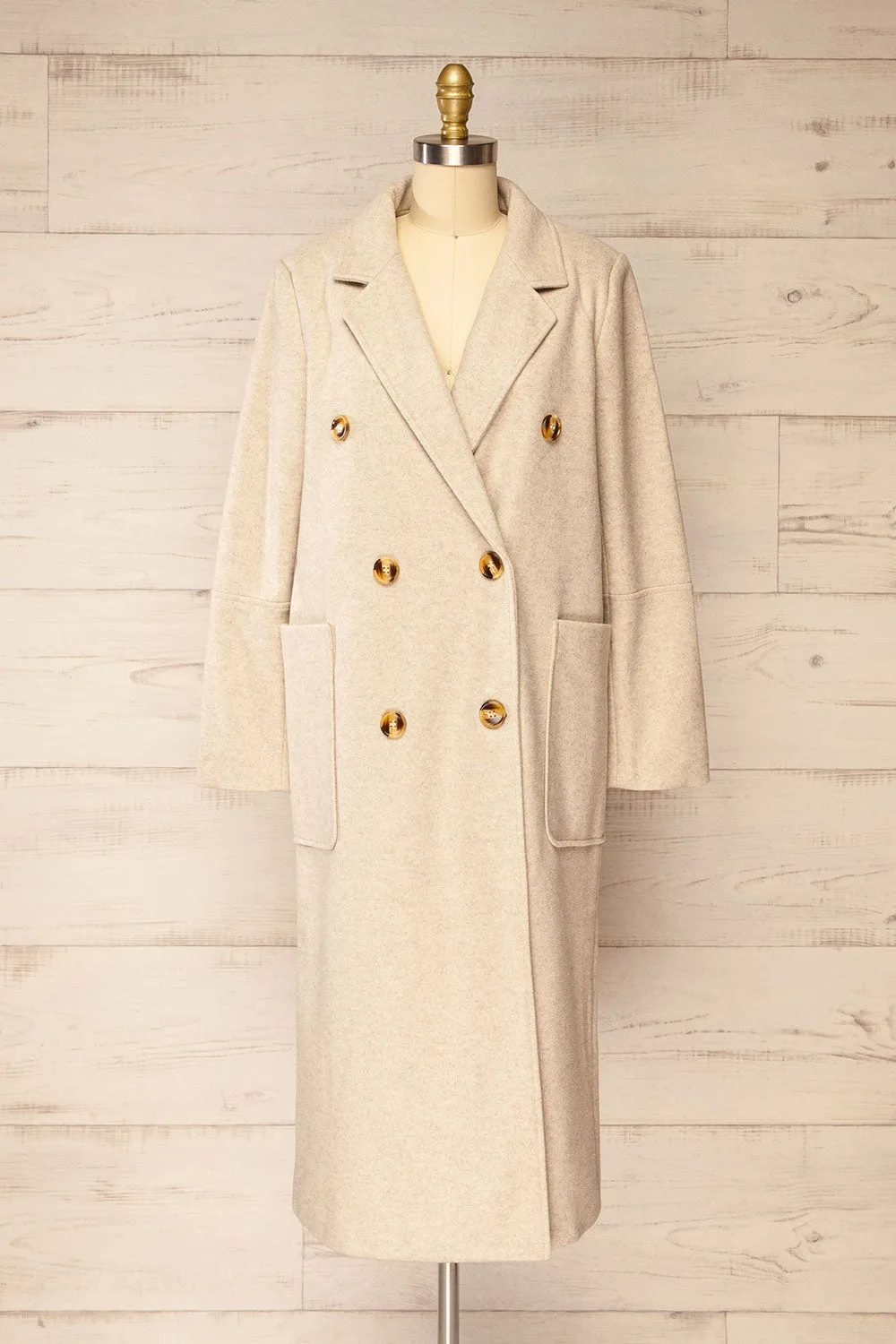 Namur Beige | Double-Breasted Felt Coat sold by Boutique 1861