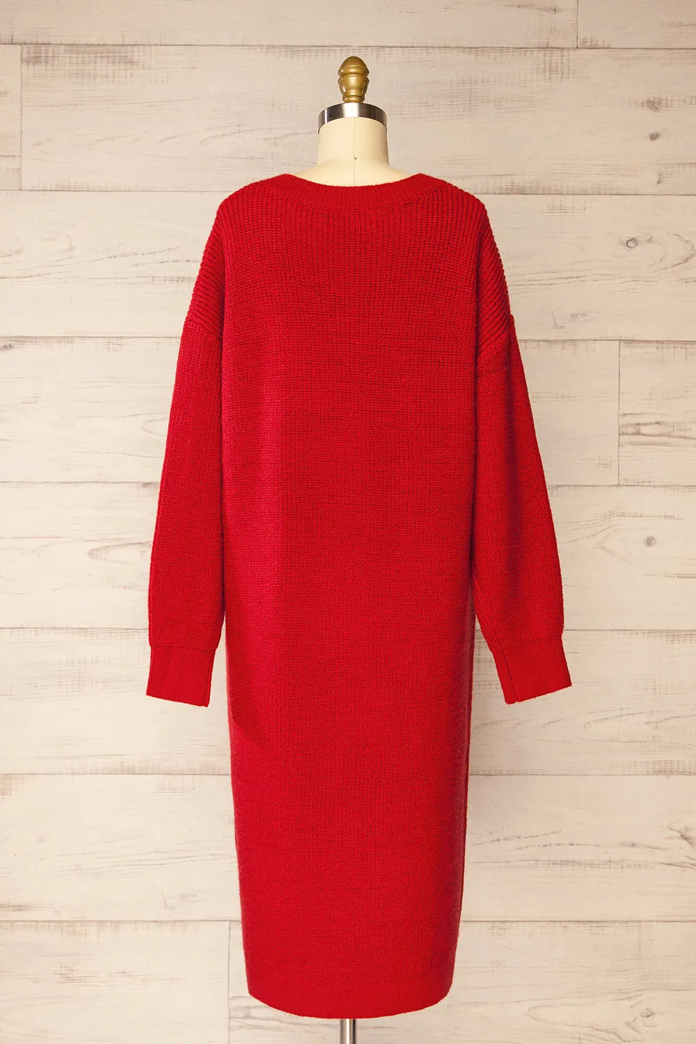 Jory Red | Knit Midi Dress sold by Boutique 1861 product image thumbnail 5