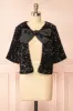 Nyala | Short-Sleeved Black Sequins Cardigan sold by Boutique 1861