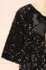 Nyala | Short-Sleeved Black Sequins Cardigan sold by Boutique 1861