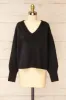 Tottenham Black | V-Neck Knit Sweater sold by Boutique 1861