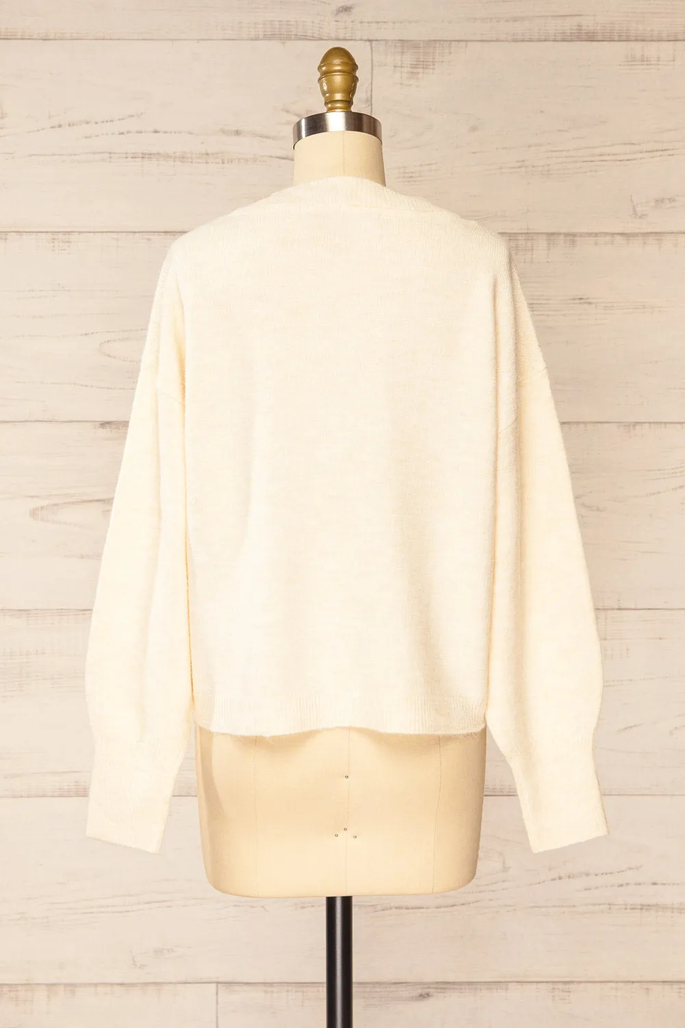 Tottenham Beige | V-Neck Knit Sweater sold by Boutique 1861 product image thumbnail 5