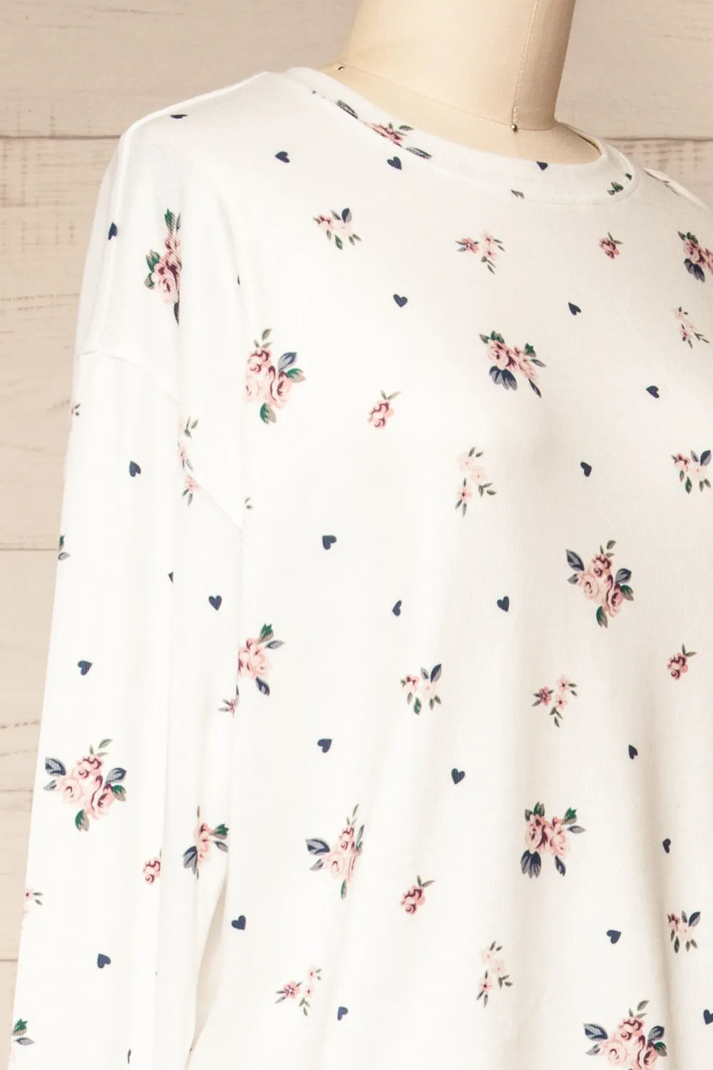 Set Brantford | Floral White Loungewear Set sold by Boutique 1861 product image thumbnail 5