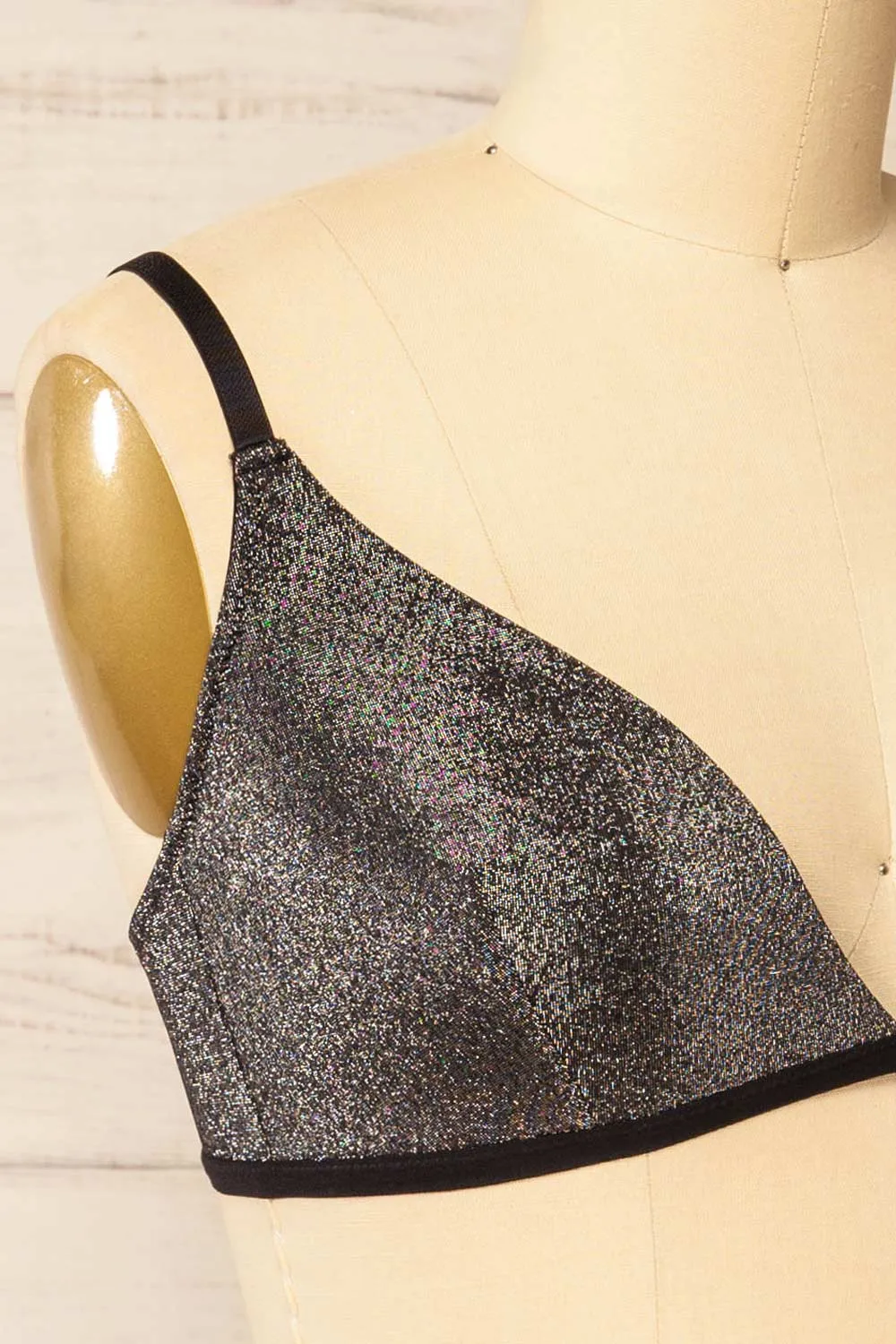 Dafni | Silver Glitter Bralette sold by Boutique 1861 product image thumbnail 4