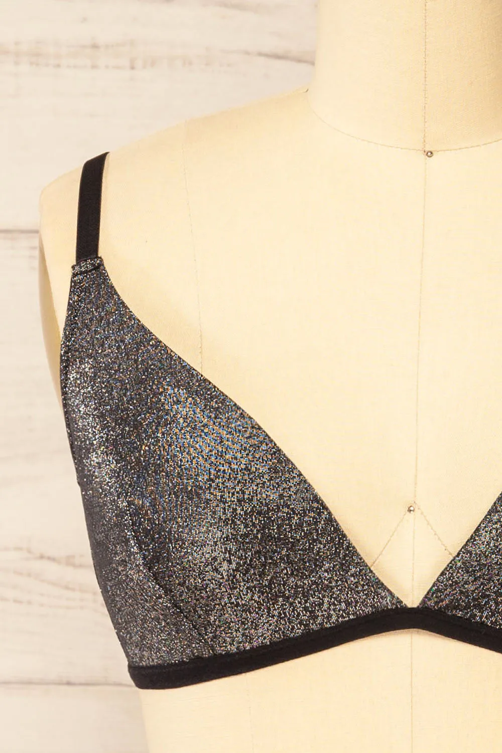 Dafni | Silver Glitter Bralette sold by Boutique 1861 product image thumbnail 2