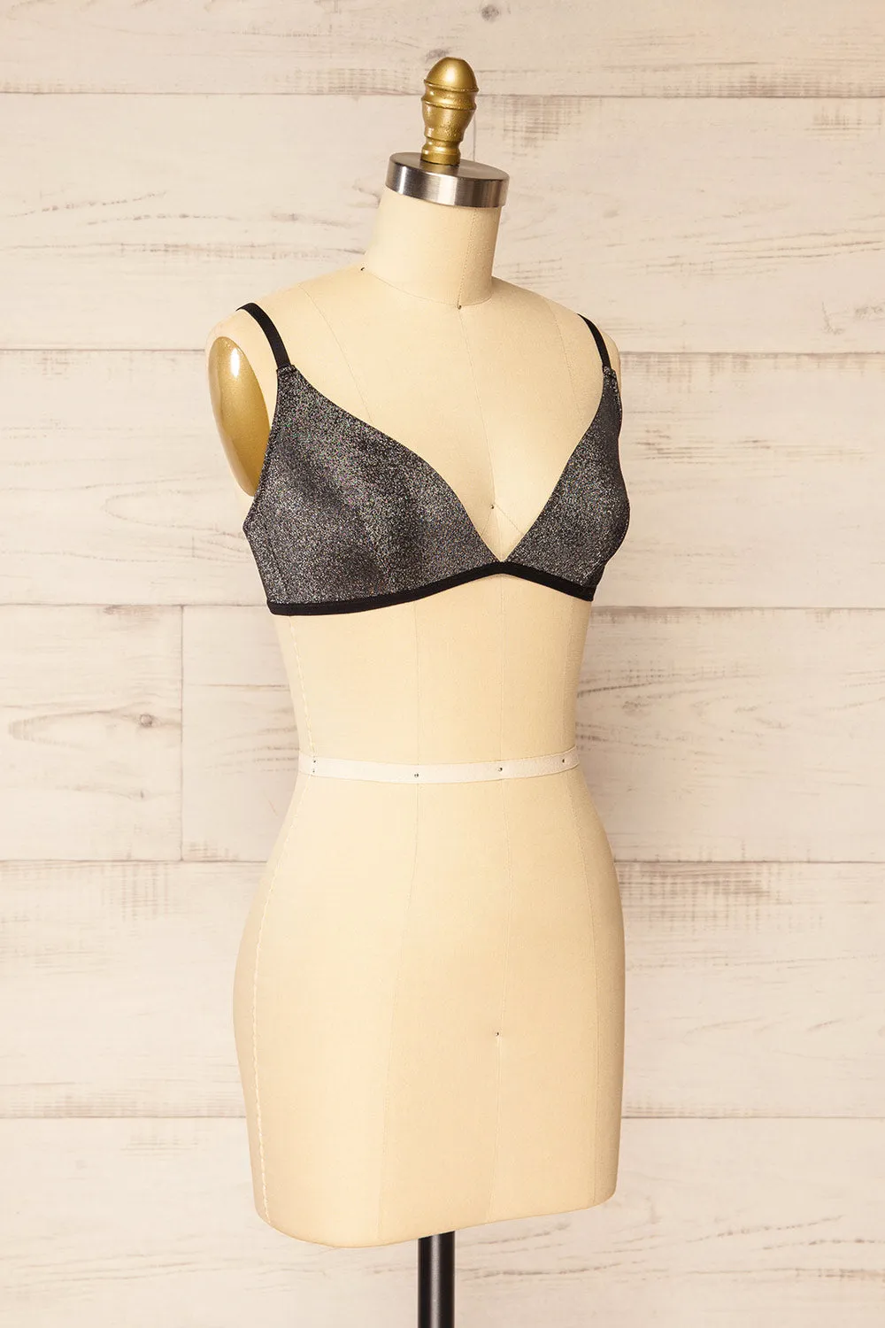 Dafni | Silver Glitter Bralette sold by Boutique 1861 product image thumbnail 3