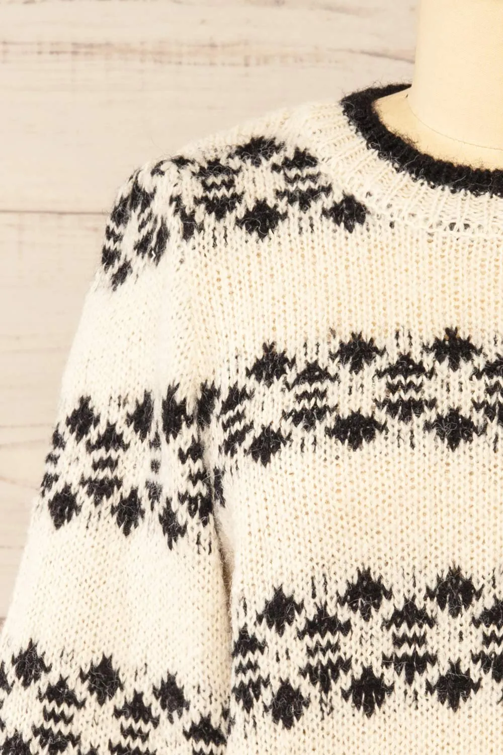 Ionian | Ivory Knit Striped Sweater sold by Boutique 1861 product image thumbnail 2