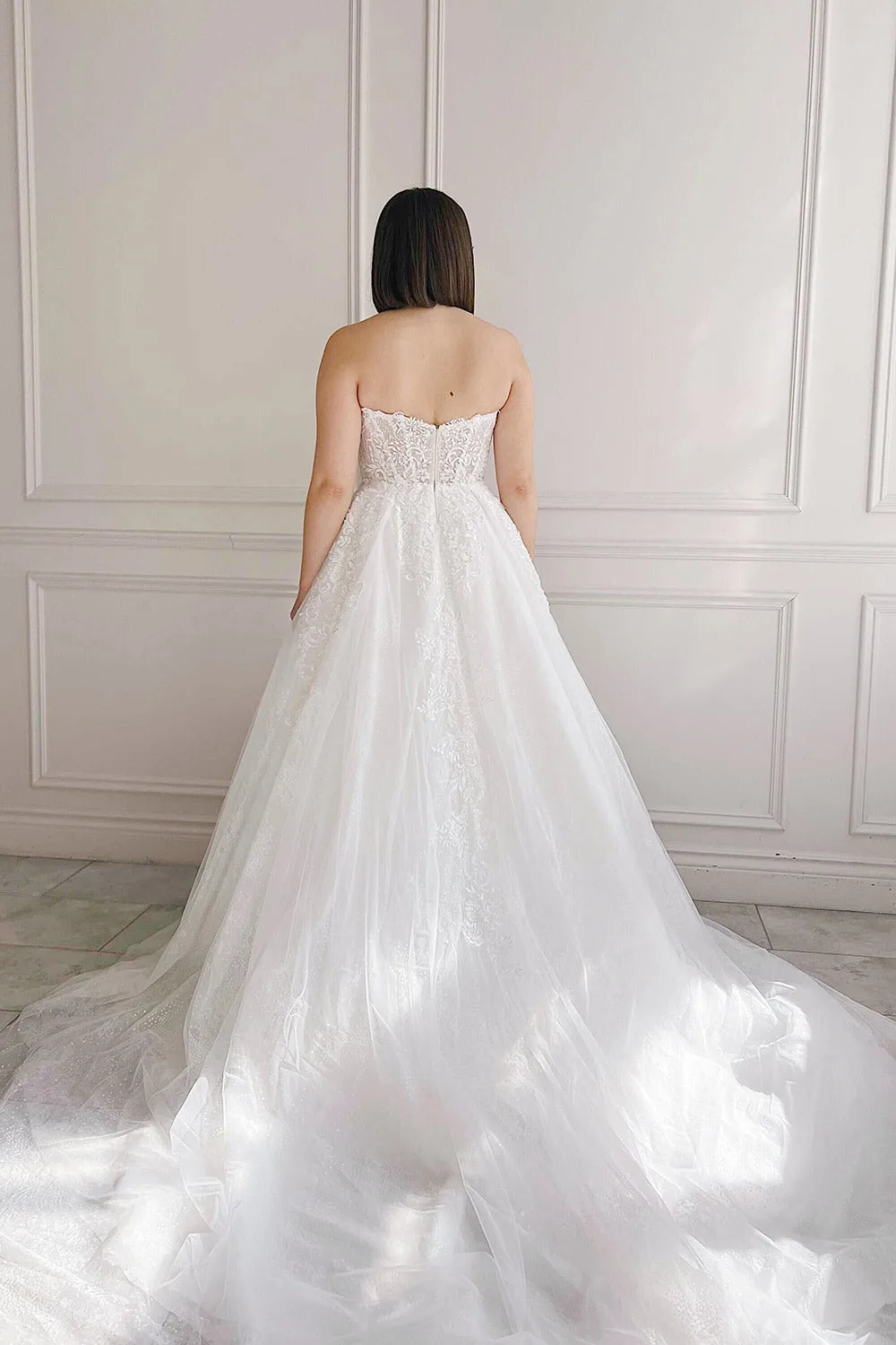 Beatrix | Strapless Tulle Wedding Gown with Bolero sold by Boutique 1861 product image thumbnail 2